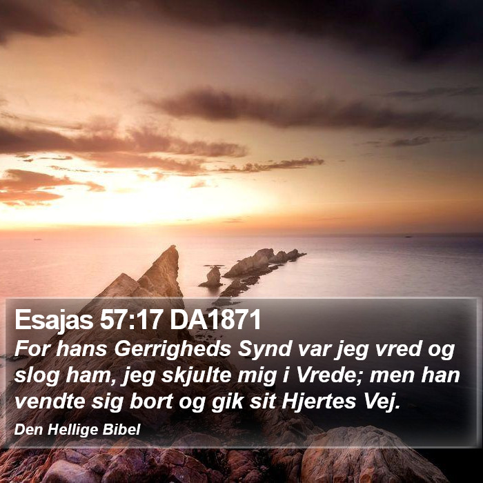 Esajas 57:17 DA1871 Bible Study