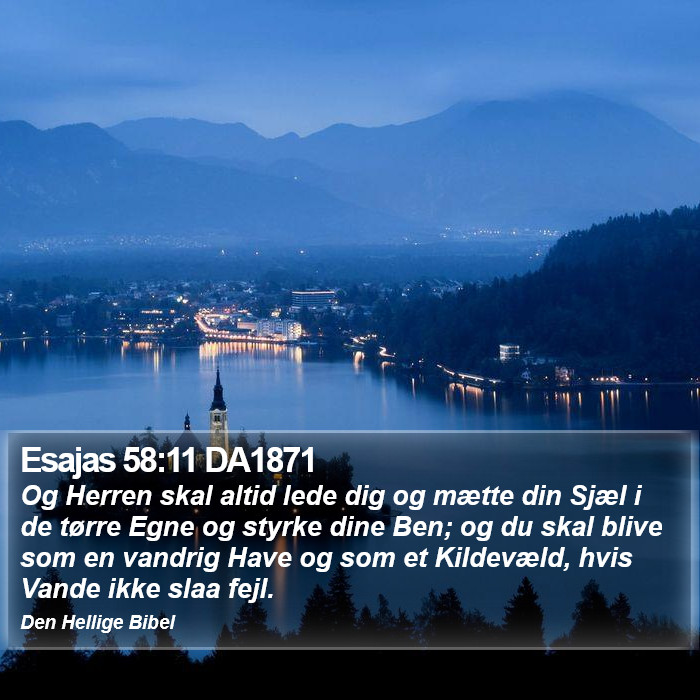 Esajas 58:11 DA1871 Bible Study