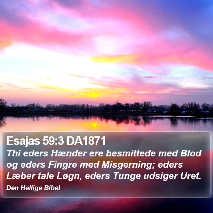 Esajas 59:3 DA1871 Bible Study