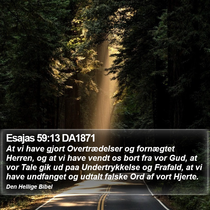 Esajas 59:13 DA1871 Bible Study