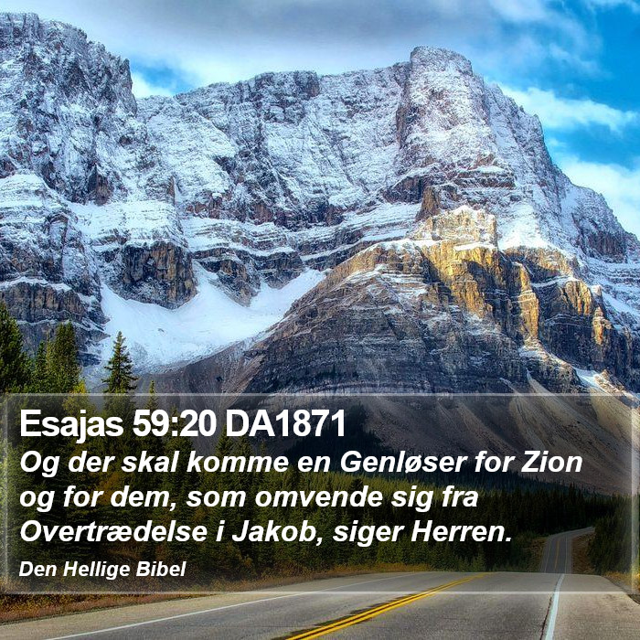 Esajas 59:20 DA1871 Bible Study