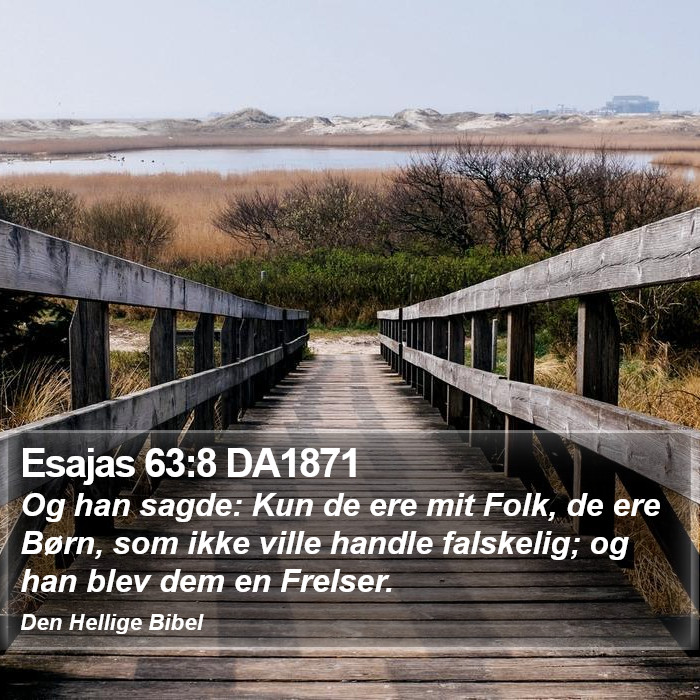 Esajas 63:8 DA1871 Bible Study