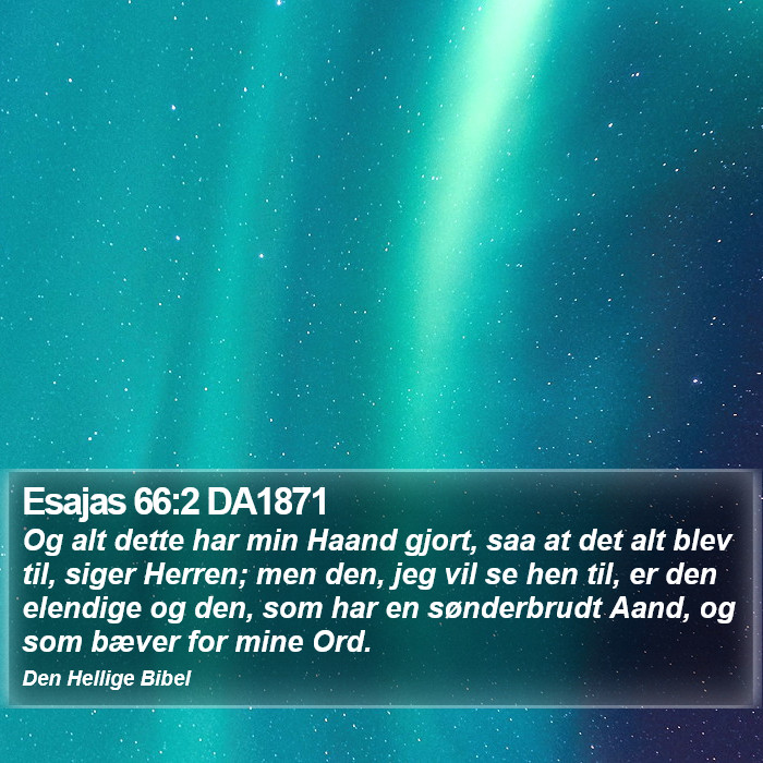 Esajas 66:2 DA1871 Bible Study
