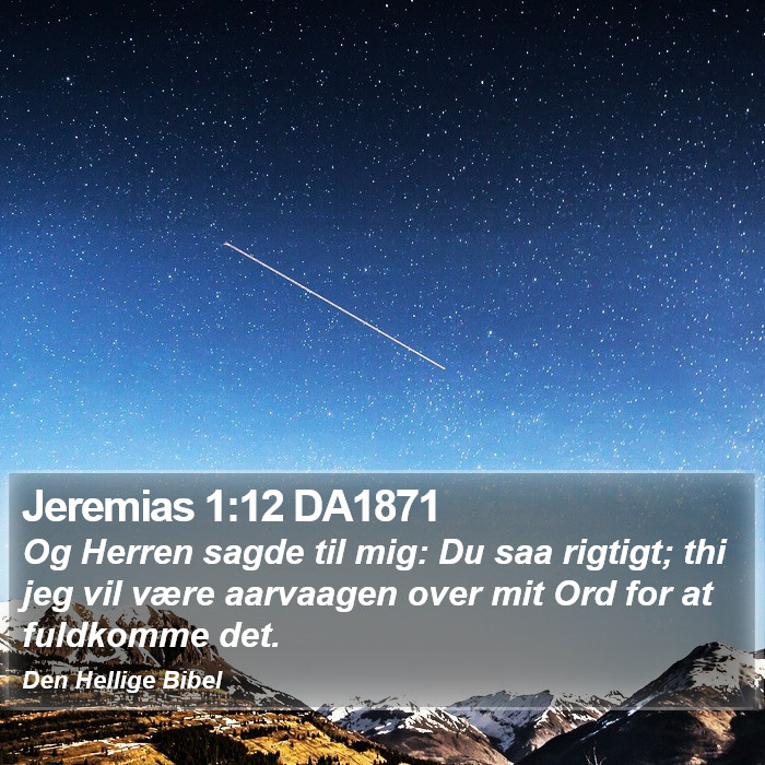 Jeremias 1:12 DA1871 Bible Study