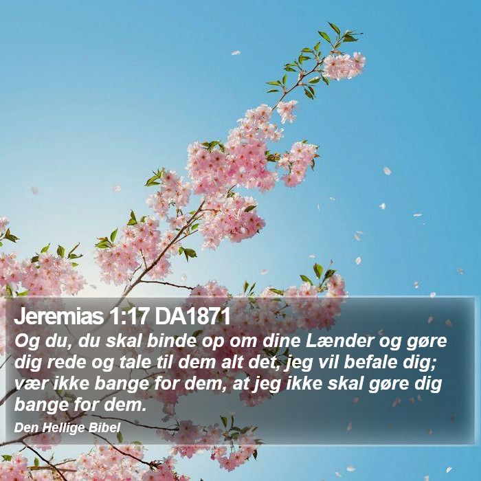 Jeremias 1:17 DA1871 Bible Study