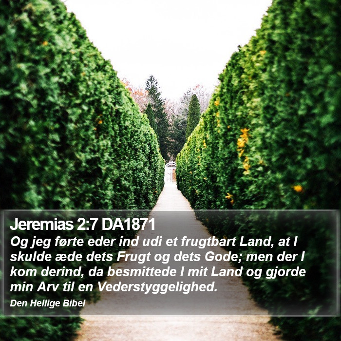 Jeremias 2:7 DA1871 Bible Study