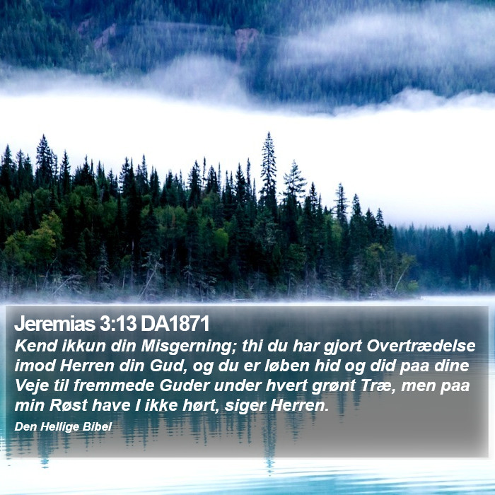 Jeremias 3:13 DA1871 Bible Study