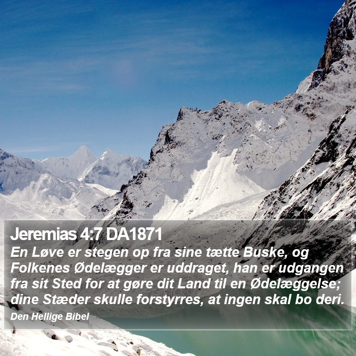 Jeremias 4:7 DA1871 Bible Study