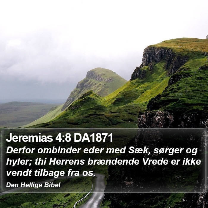 Jeremias 4:8 DA1871 Bible Study