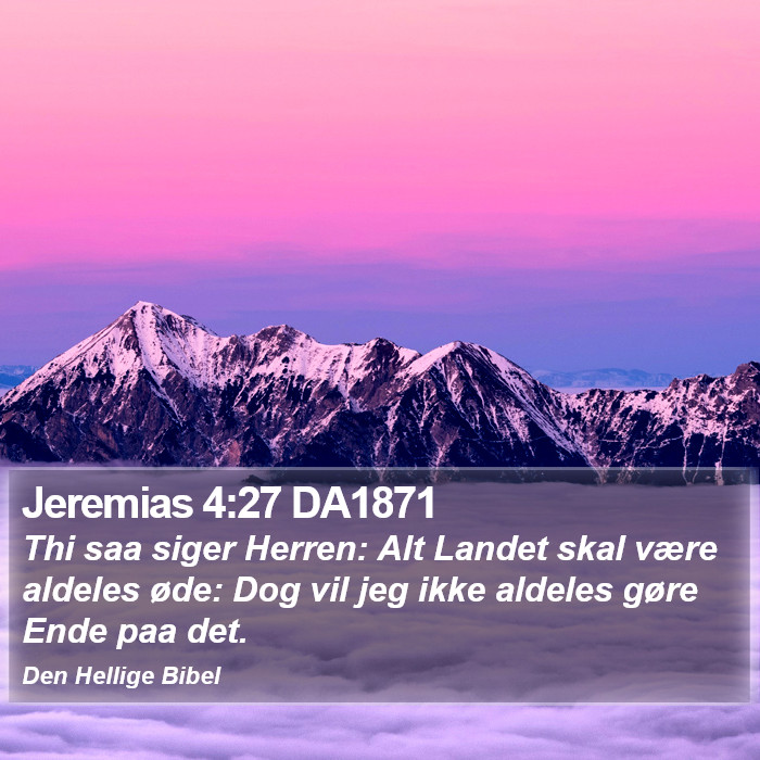 Jeremias 4:27 DA1871 Bible Study