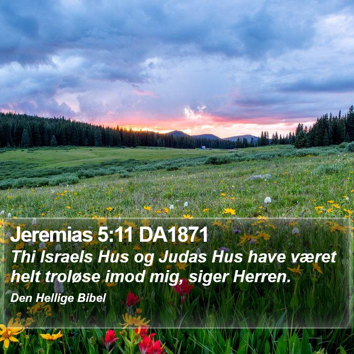 Jeremias 5:11 DA1871 Bible Study