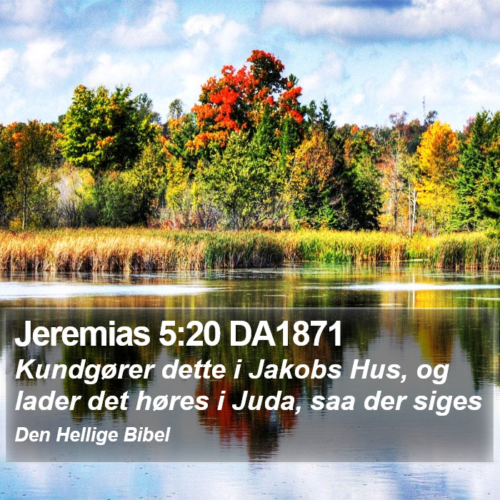 Jeremias 5:20 DA1871 Bible Study