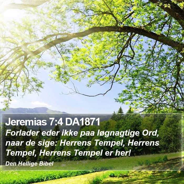 Jeremias 7:4 DA1871 Bible Study