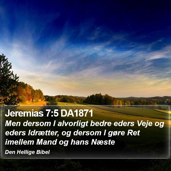 Jeremias 7:5 DA1871 Bible Study