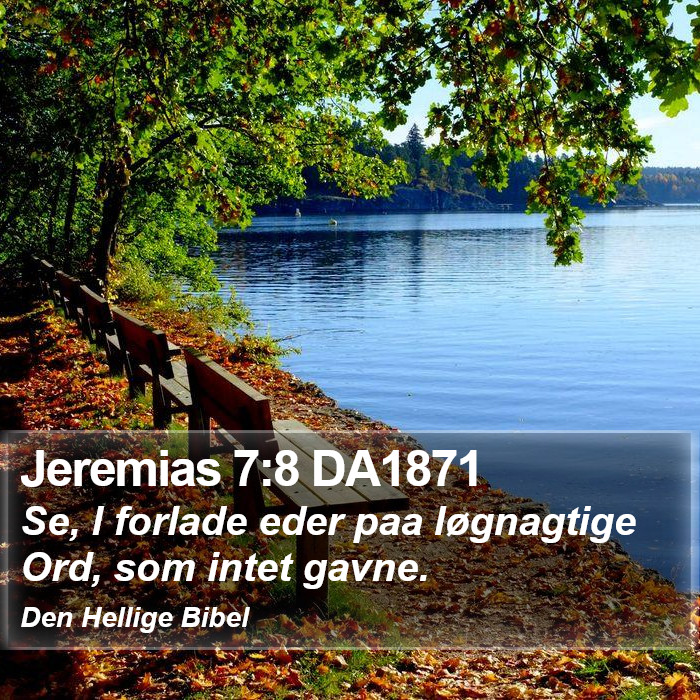 Jeremias 7:8 DA1871 Bible Study