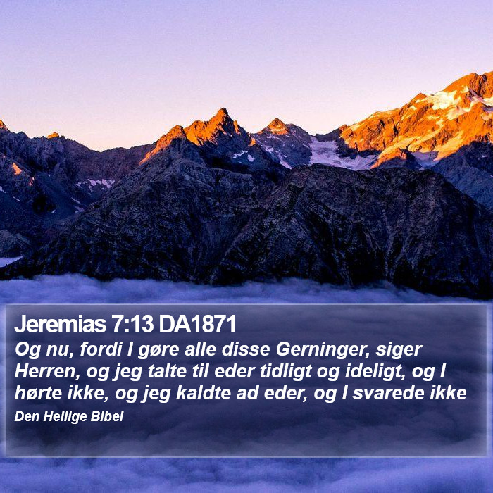 Jeremias 7:13 DA1871 Bible Study