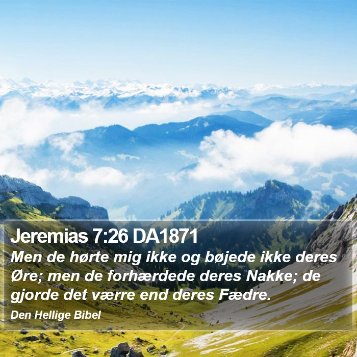 Jeremias 7:26 DA1871 Bible Study