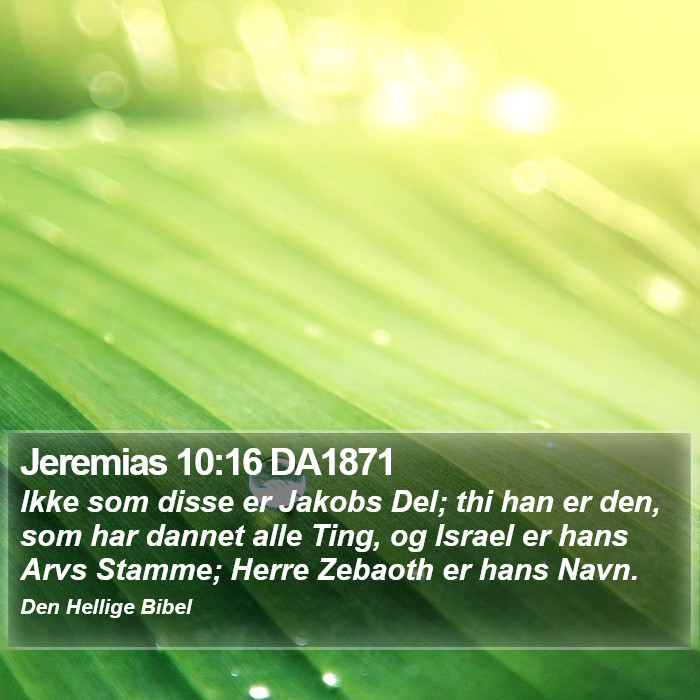 Jeremias 10:16 DA1871 Bible Study