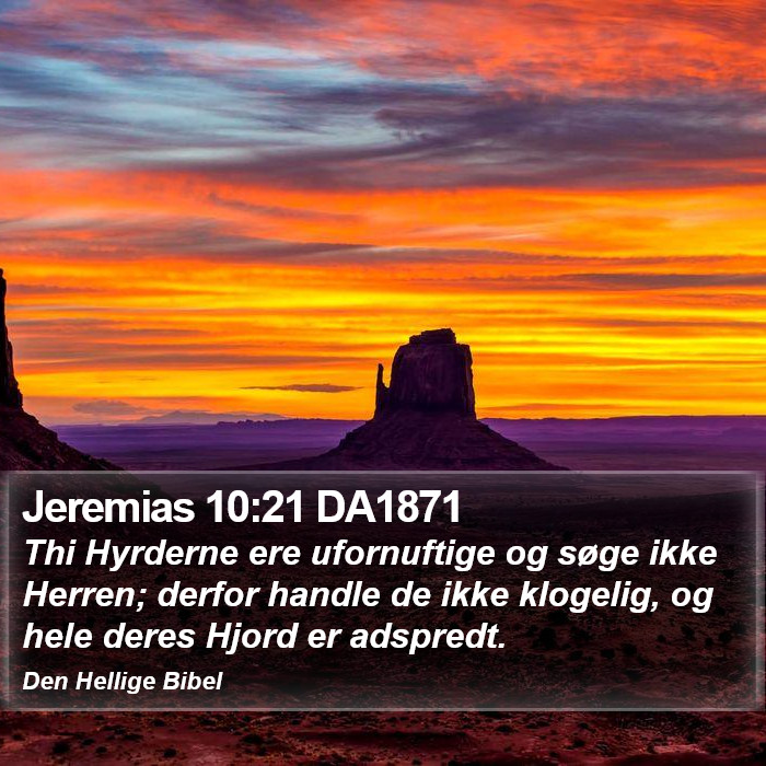 Jeremias 10:21 DA1871 Bible Study