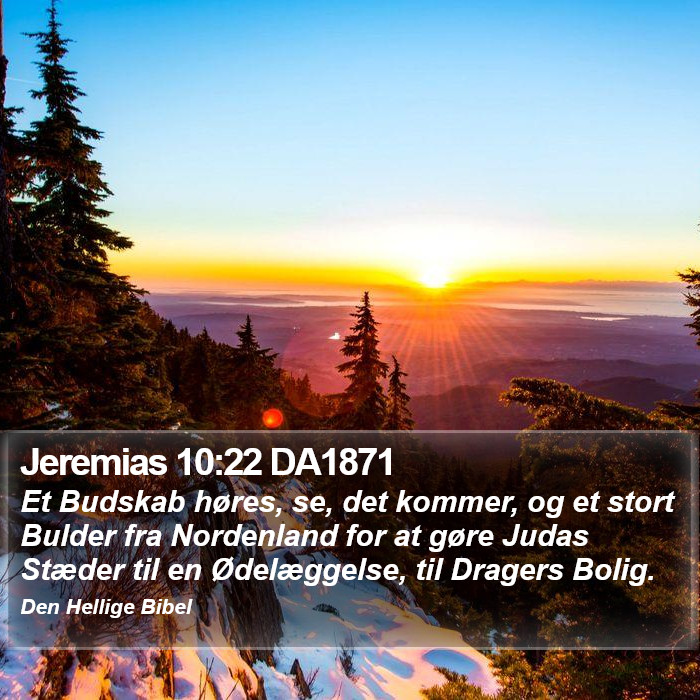 Jeremias 10:22 DA1871 Bible Study