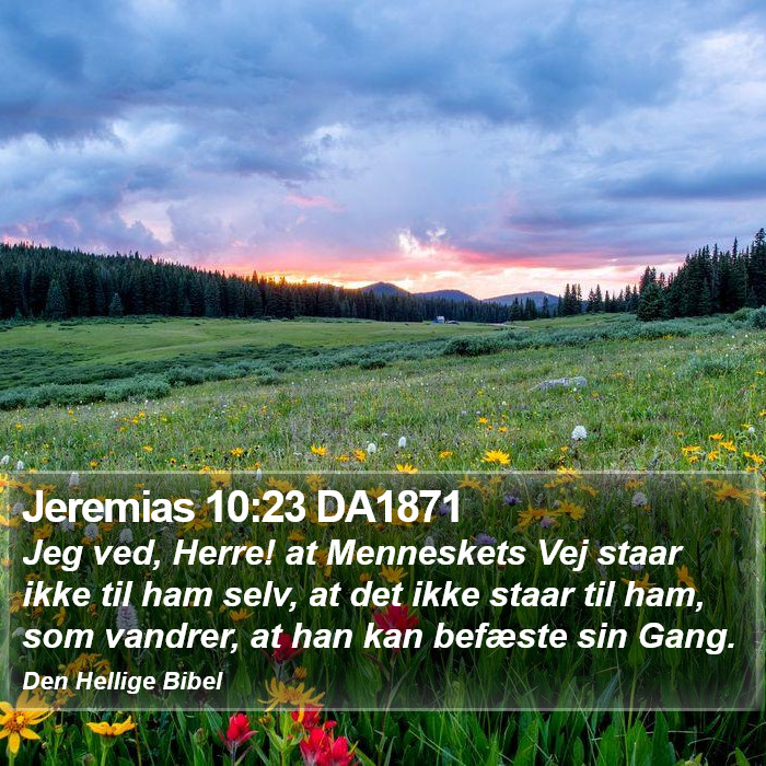 Jeremias 10:23 DA1871 Bible Study