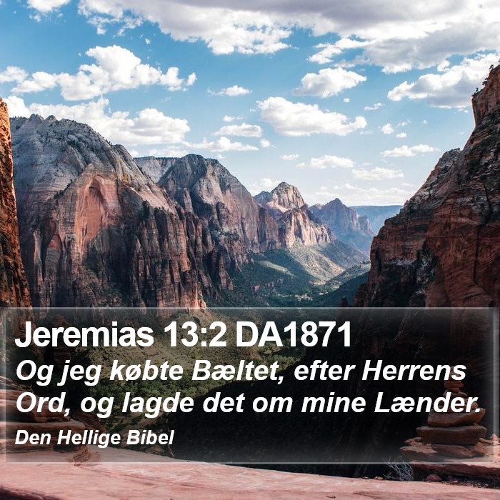 Jeremias 13:2 DA1871 Bible Study