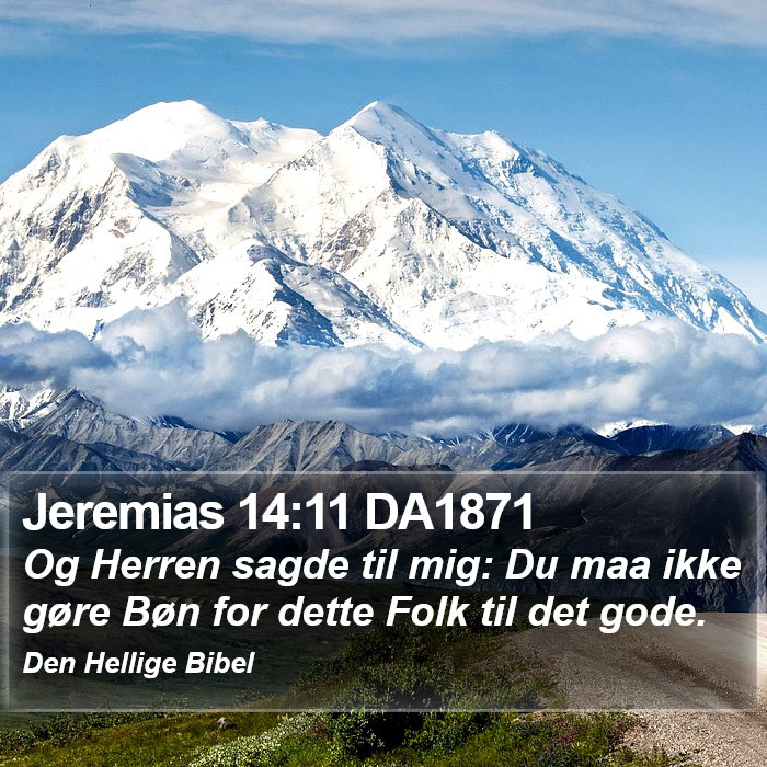 Jeremias 14:11 DA1871 Bible Study