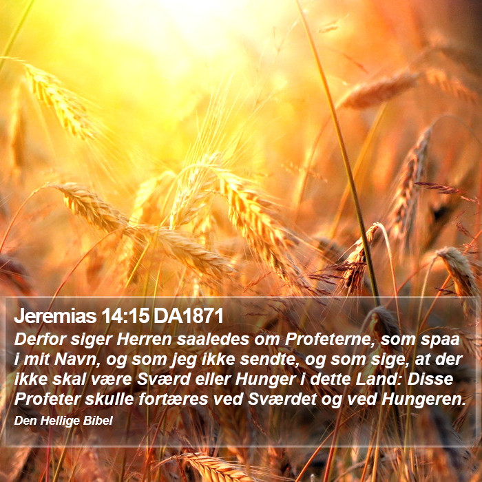 Jeremias 14:15 DA1871 Bible Study