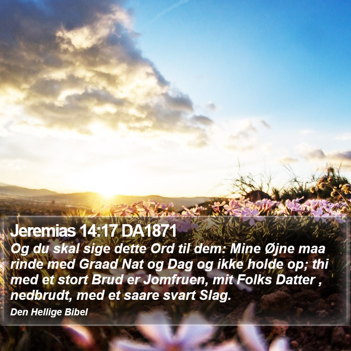 Jeremias 14:17 DA1871 Bible Study