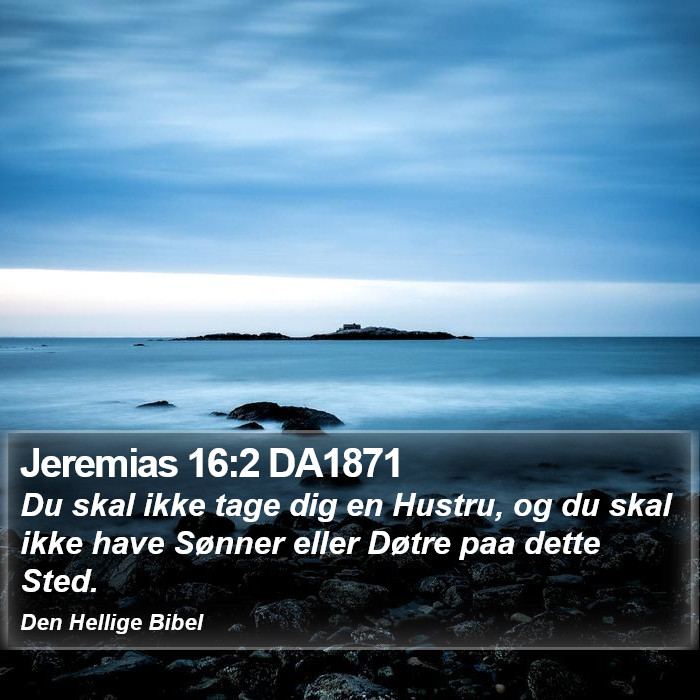 Jeremias 16:2 DA1871 Bible Study