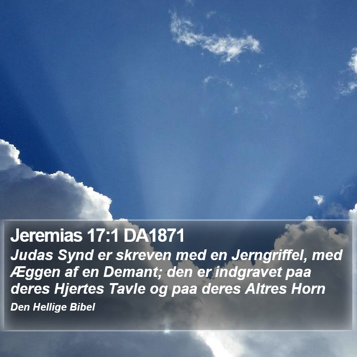 Jeremias 17:1 DA1871 Bible Study