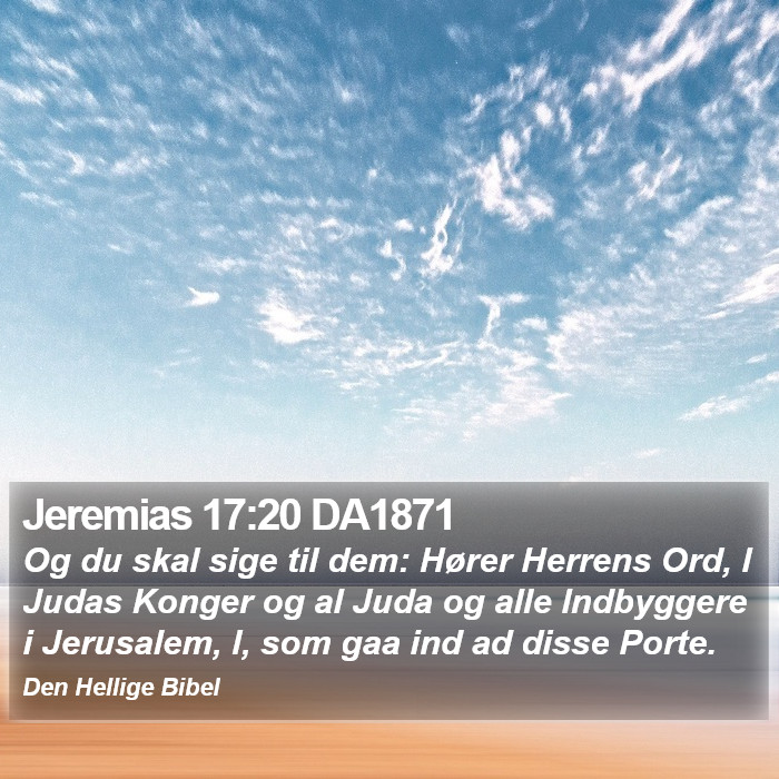 Jeremias 17:20 DA1871 Bible Study