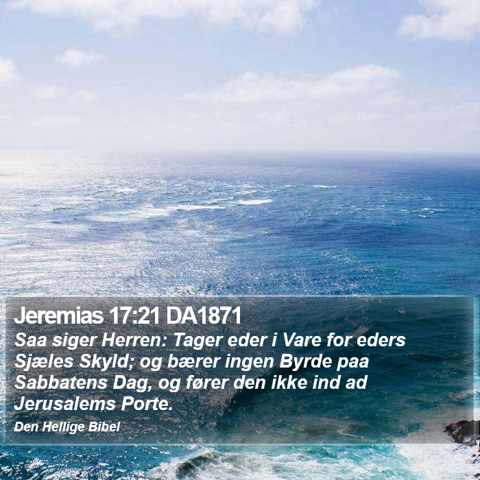 Jeremias 17:21 DA1871 Bible Study