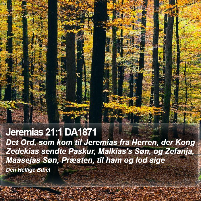 Jeremias 21:1 DA1871 Bible Study