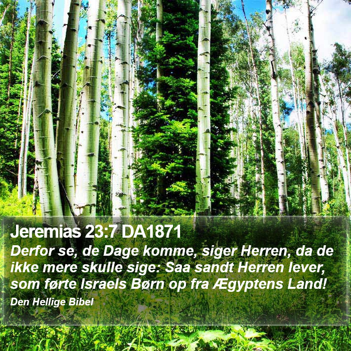 Jeremias 23:7 DA1871 Bible Study