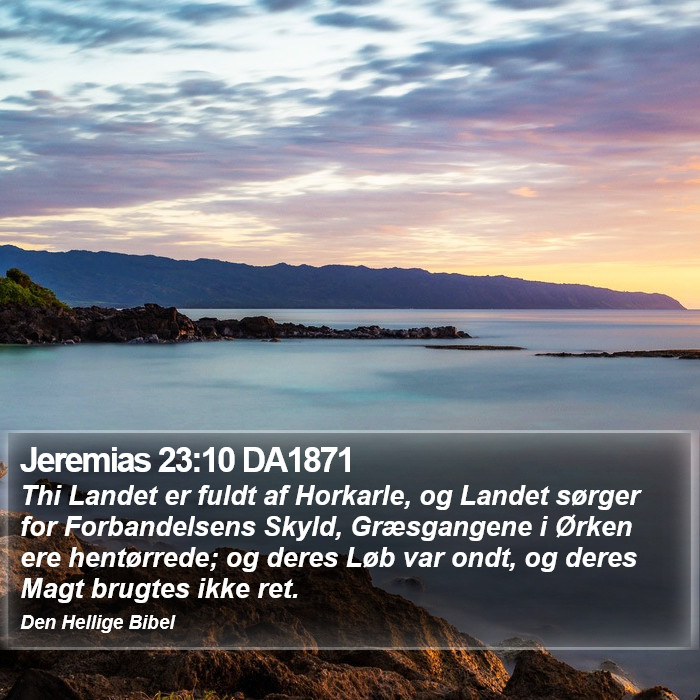 Jeremias 23:10 DA1871 Bible Study