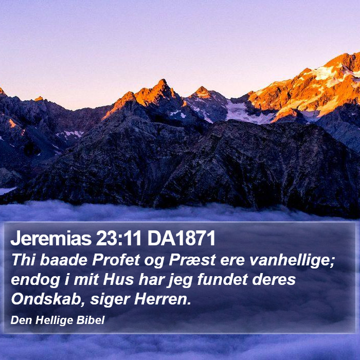 Jeremias 23:11 DA1871 Bible Study