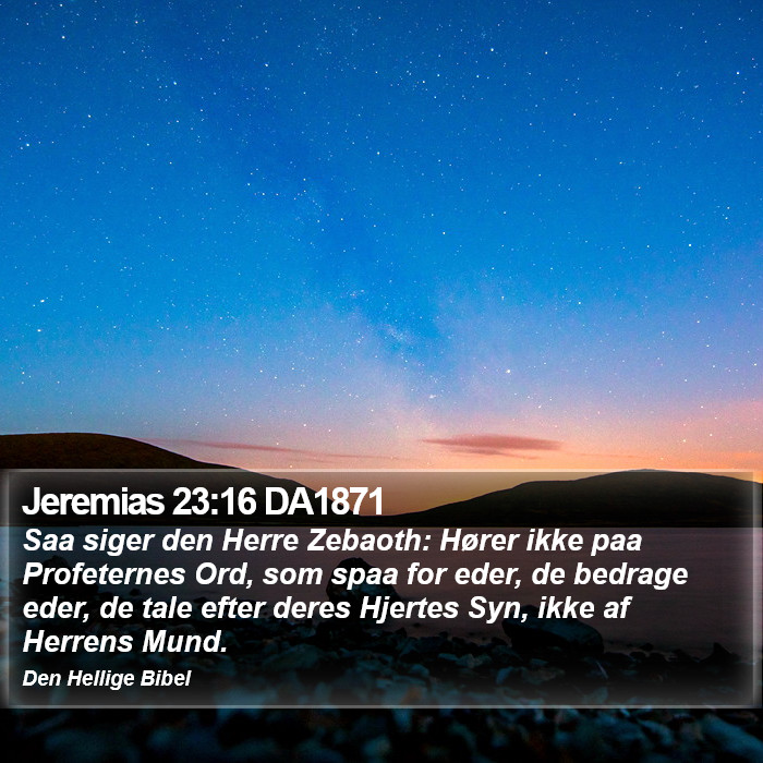 Jeremias 23:16 DA1871 Bible Study