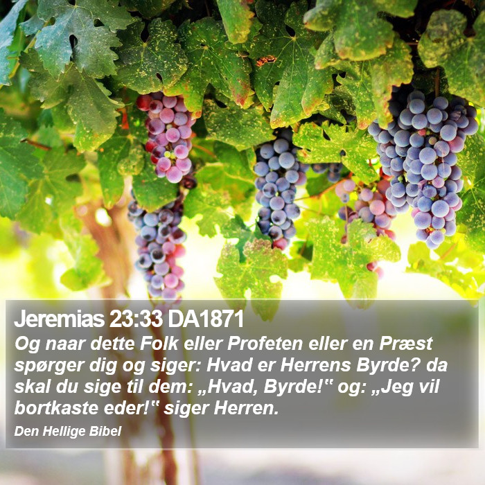 Jeremias 23:33 DA1871 Bible Study