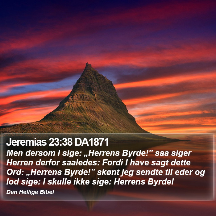 Jeremias 23:38 DA1871 Bible Study