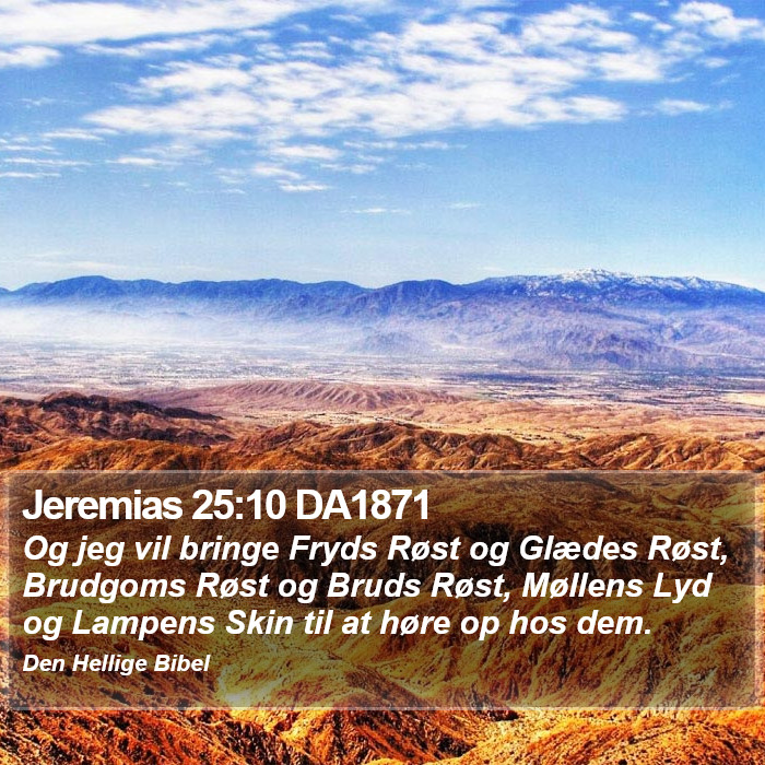 Jeremias 25:10 DA1871 Bible Study