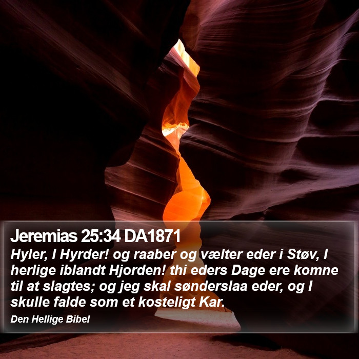 Jeremias 25:34 DA1871 Bible Study