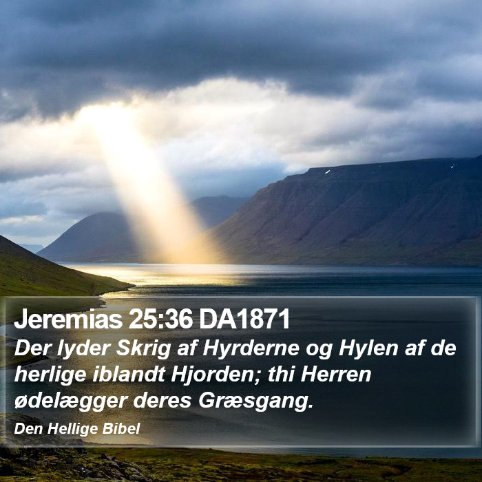 Jeremias 25:36 DA1871 Bible Study