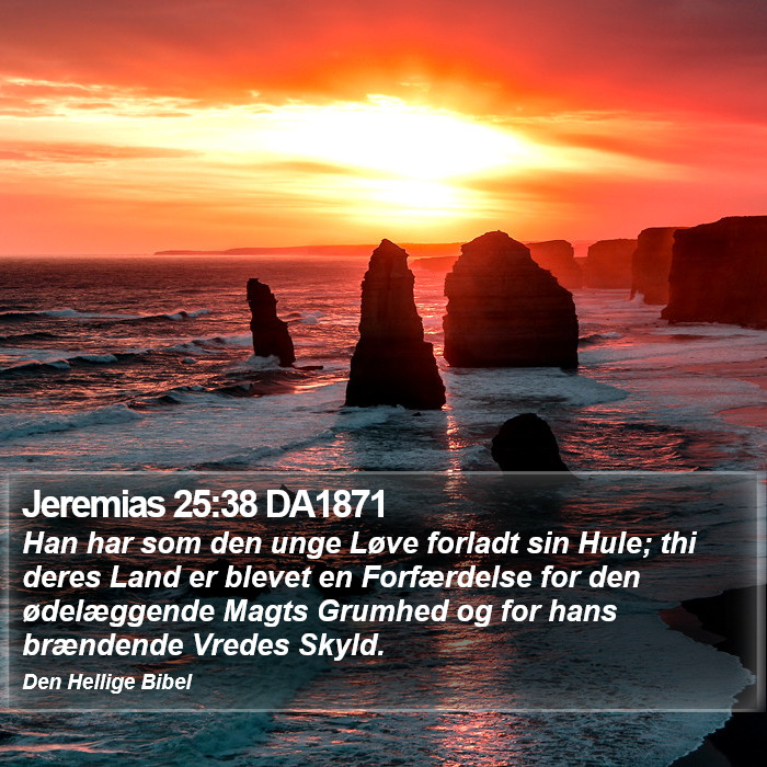 Jeremias 25:38 DA1871 Bible Study