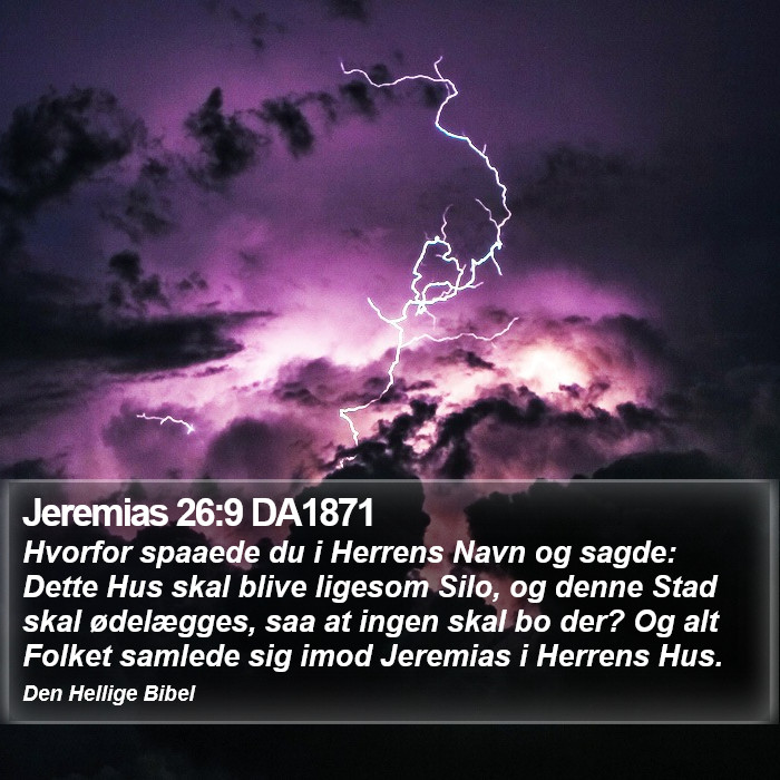 Jeremias 26:9 DA1871 Bible Study