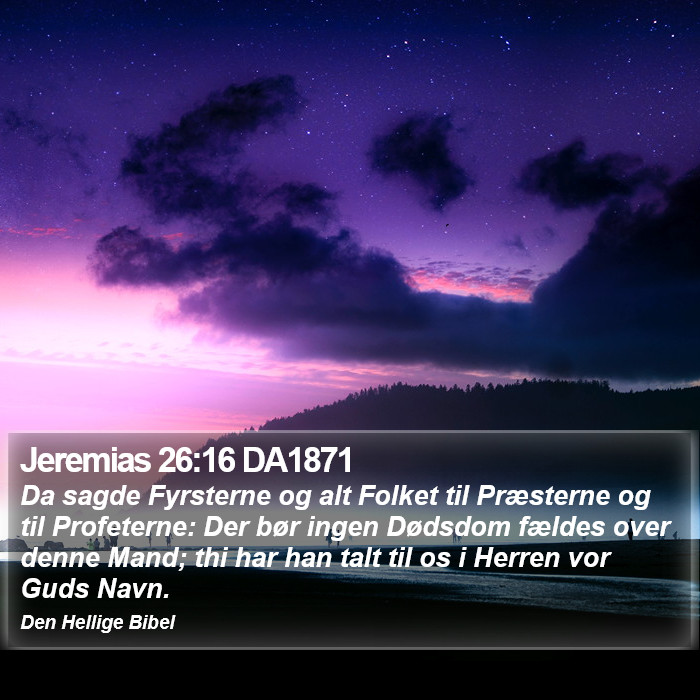 Jeremias 26:16 DA1871 Bible Study