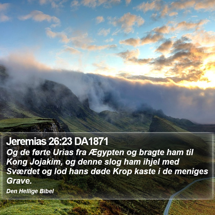 Jeremias 26:23 DA1871 Bible Study