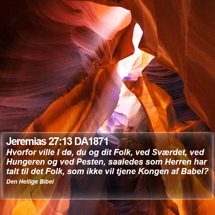 Jeremias 27:13 DA1871 Bible Study