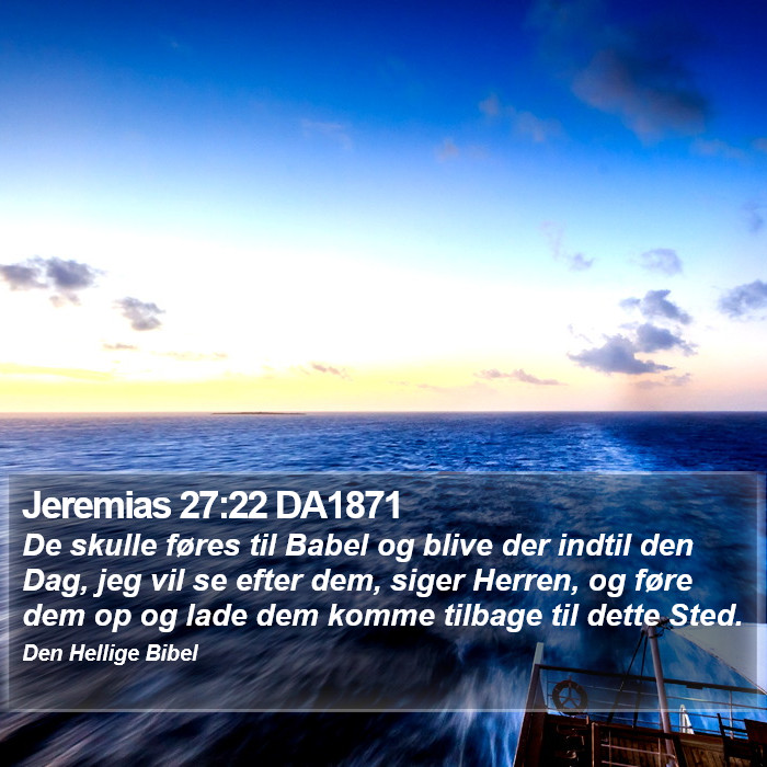 Jeremias 27:22 DA1871 Bible Study