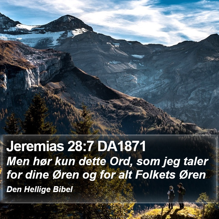 Jeremias 28:7 DA1871 Bible Study